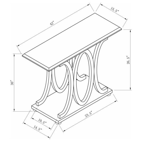 Shelly Brown Sofa Table For Cheap