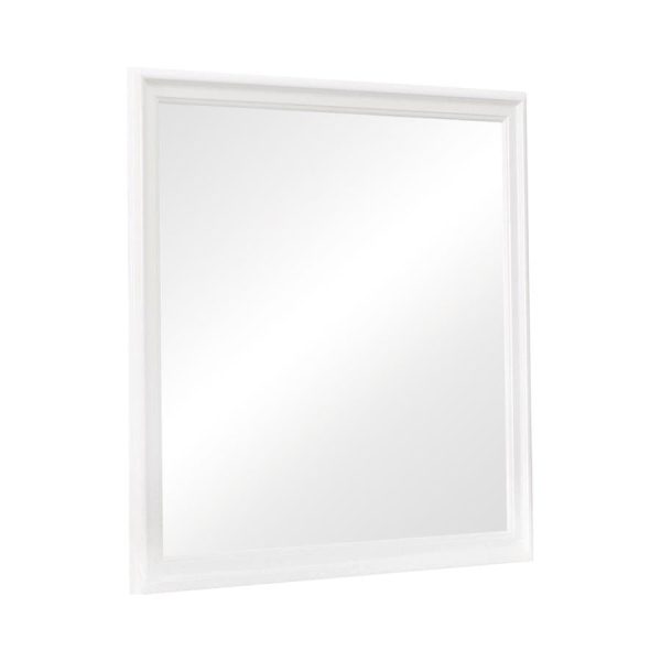 Louis Philippe White Dresser Mirror Online Hot Sale