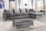 Naomi Velvet Reversible Sectional Discount