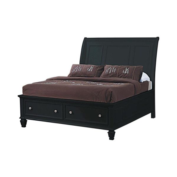 Sandy Beach Black Queen Storage Bed on Sale