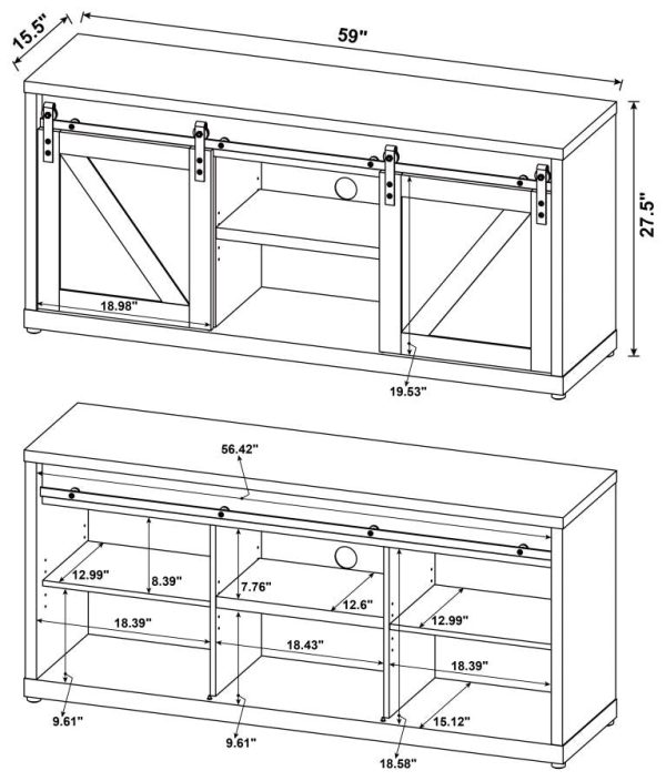 Brockton Brown 59  Tv Stand Supply