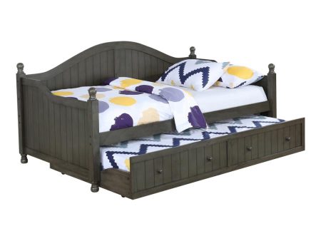 Julie Ann Grey Twin Daybed W  Trundle Supply