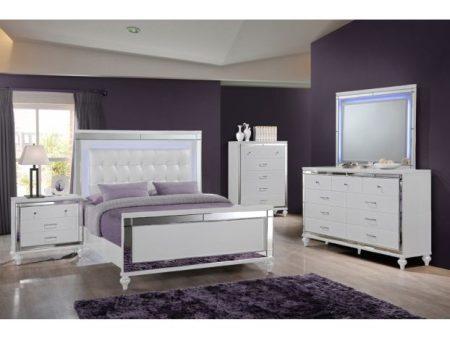 New Classic Valentino Bedroom Set-White For Discount