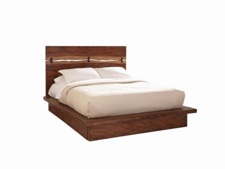 Winslow Brown Queen Bed Cheap