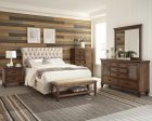 Devon Brown Eastern King Bed 4 Pc Set on Sale