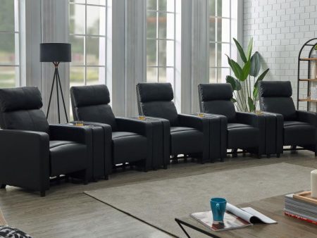 Toohey Black 9 Pc Theater Seating (5r) Online Hot Sale