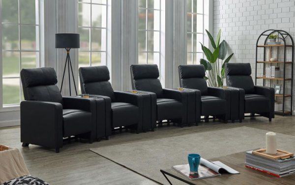 Toohey Black 9 Pc Theater Seating (5r) Online Hot Sale