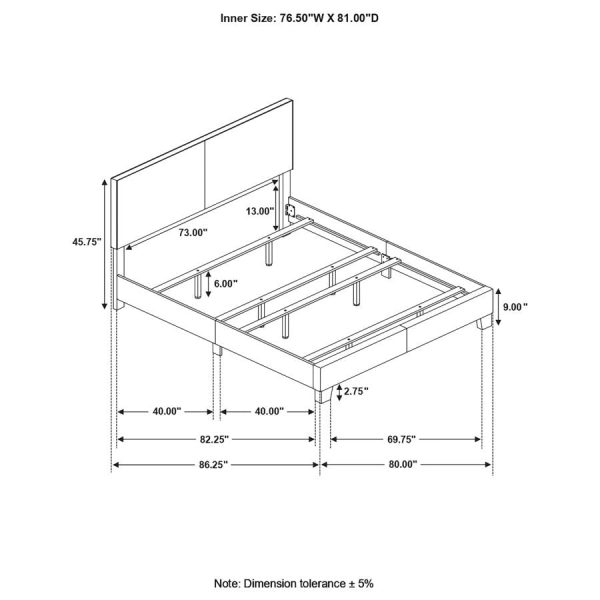 Dorian Brown Eastern King Bed For Cheap