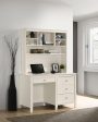 Selena Ivory Computer Desk W  Hutch Supply