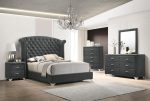 Melody Grey California King Bed 4 Pc Set Online Sale