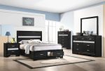 Miranda Black Full Bed 4 Pc Set For Discount