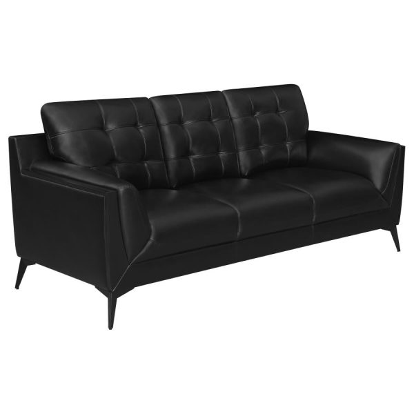 Moira Black 3 Pc Sofa Set Discount