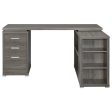 Yvette Grey L-shape Desk For Cheap