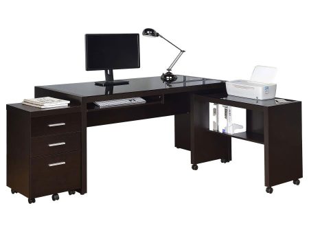 Skeena Brown 3 Pc Desk Set Discount