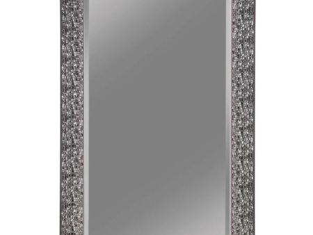 Rollins Silver Floor Mirror For Cheap