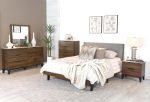 Mays Brown Eastern King Bed 5 Pc Set Discount