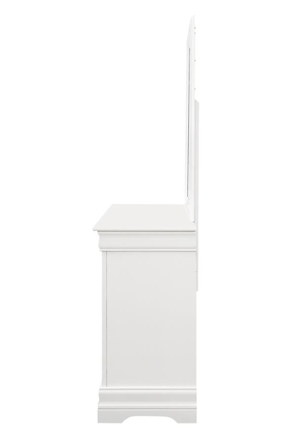 Louis Philippe White Dresser Mirror Online Hot Sale