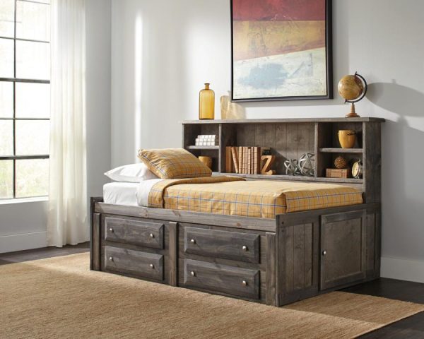 Wrangle Hill Grey Twin Storage Bed Online