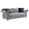 Frostine Silver 2 Pc Sofa Set For Sale