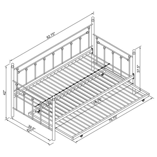 Nocus White Twin Daybed W  Trundle Fashion