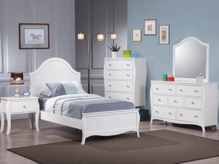 Dominique White Full Bed 4 Pc Set Sale