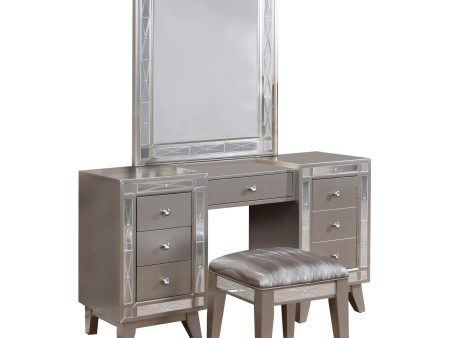 Leighton Silver Vanity Set on Sale