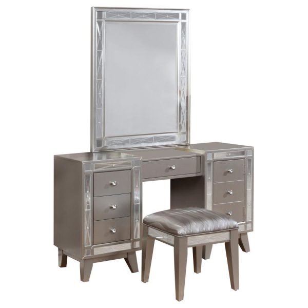 Leighton Silver Vanity Set on Sale