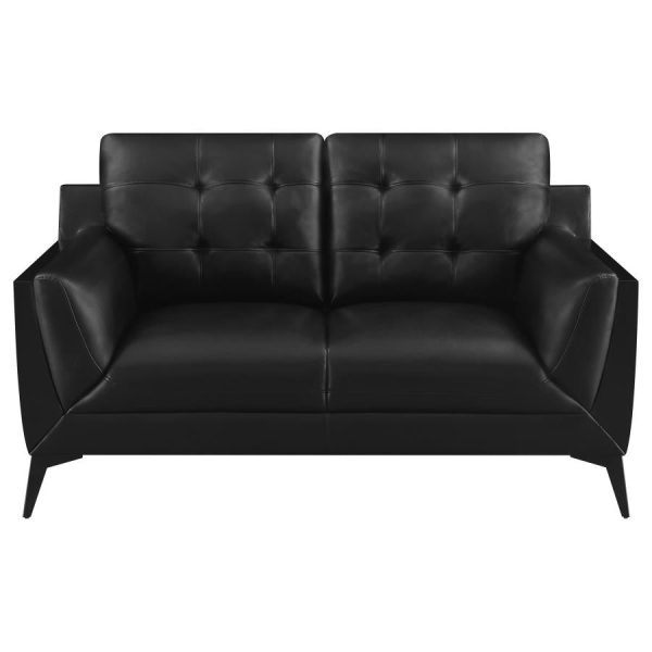 Moira Black Loveseat Fashion