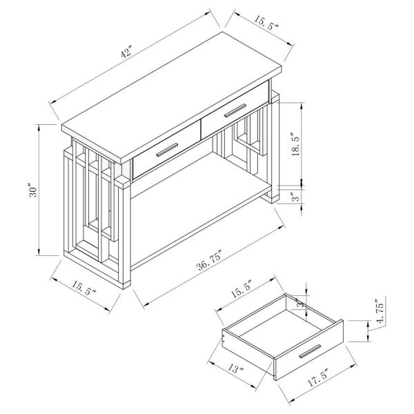 Schmitt White Sofa Table on Sale