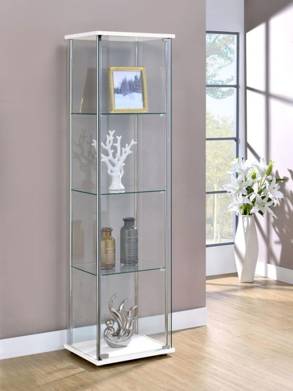 Bellatrix White Curio Cabinet Hot on Sale