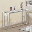 Merced Silver Sofa Table on Sale