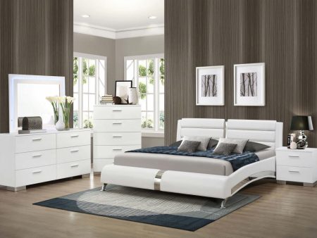 Jeremaine White Eastern King Bed 5 Pc Set Sale