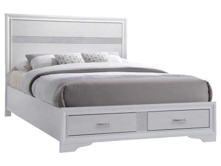 Miranda White Eastern King Storage Bed Cheap