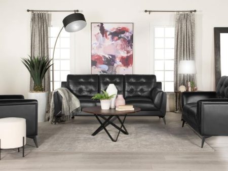 Moira Black 3 Pc Sofa Set Discount