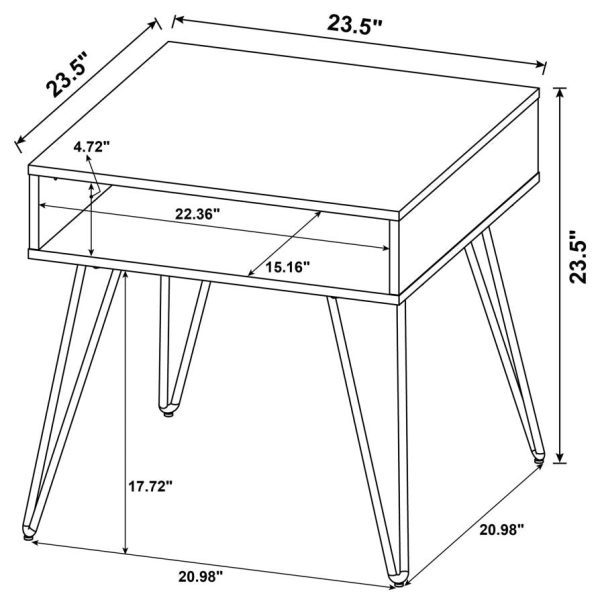 Fanning Brown End Table on Sale