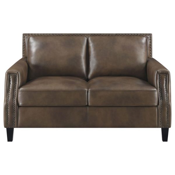 Leaton Brown Loveseat Online Hot Sale