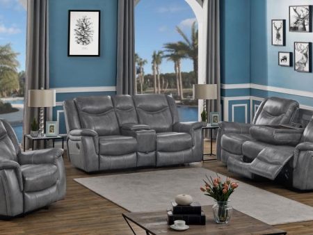 Conrad Grey 3 Pc Motion Sofa Set Hot on Sale