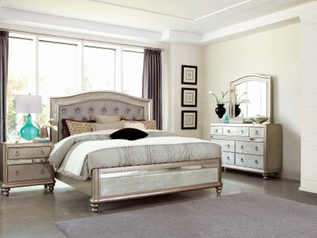 Bling Game Silver Queen Bed 4 Pc Set Hot on Sale