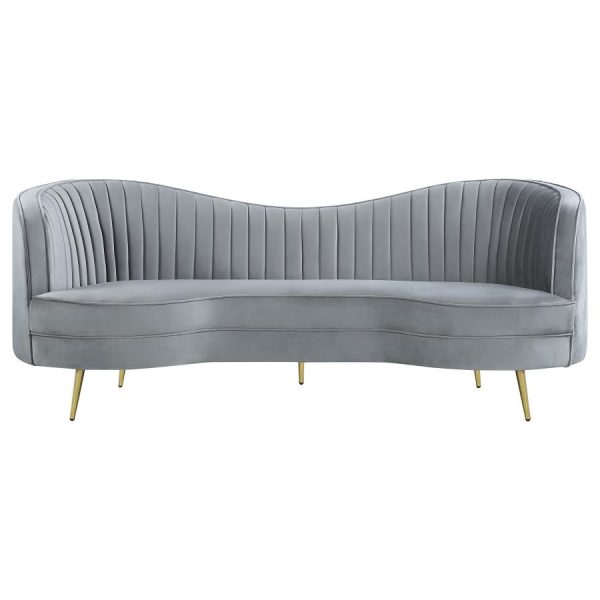 Sophia Grey 2 Pc Sofa Set on Sale