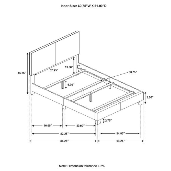 Dorian Black Queen Bed Supply