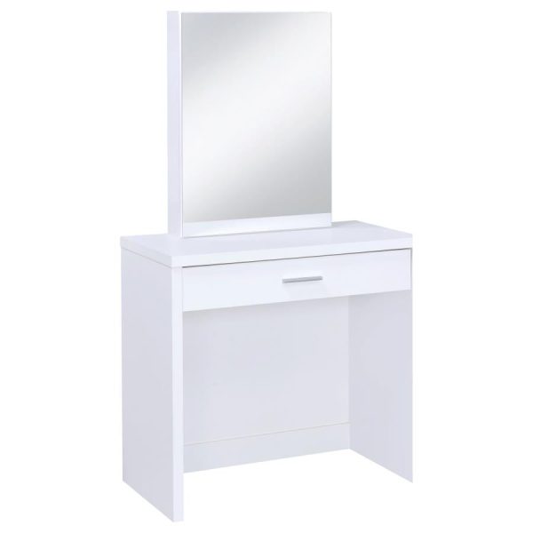 Harvey White Vanity Table & Mirror Supply