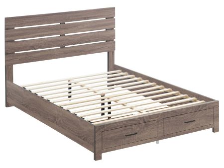 Brantford Brown Queen Storage Bed Discount