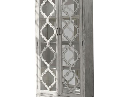 Mckellen White Tall Accent Cabinet Online now