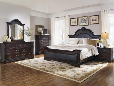 Cambridge Brown Queen Bed 4 Pc Set Hot on Sale