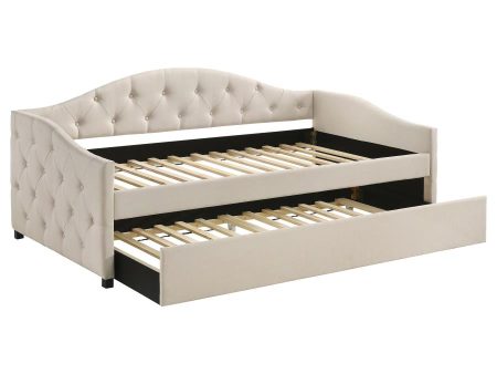 Sadie Beige Twin Daybed W  Trundle Sale