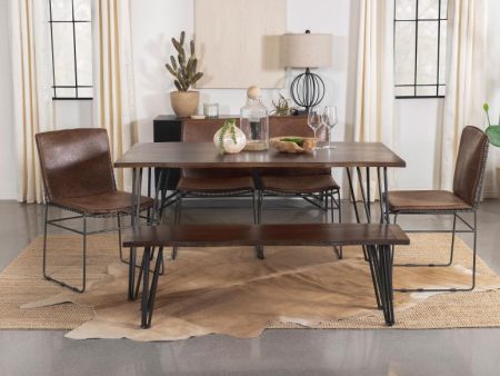 Topeka Brown 6 Pc Dining Set Supply