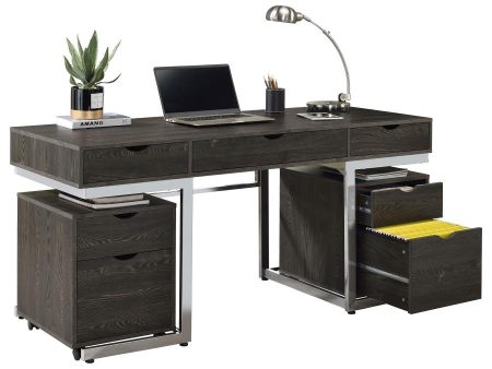 Noorvik Brown 3 Pc Desk Set Online Sale