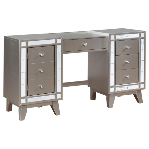 Leighton Silver Vanity Table & Stool Cheap