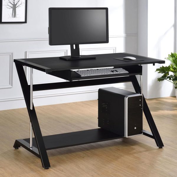 Mallet Black Computer Desk Sale