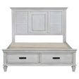 Franco Ivory Eastern King Storage Bed on Sale